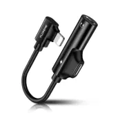 Floveme Ladda och lyssna på musik samt Adapter för X/XS/XSMAX/XR/8/7 - Svart