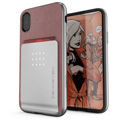 Ghostek Pro Wallet Card Skal till Apple iPhone XS / X - Rosa