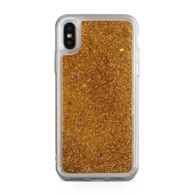 Glitter Skal till iPhone XS / X  - Guld