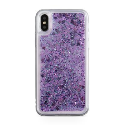 Glitter Skal till iPhone XS / X  - Lila