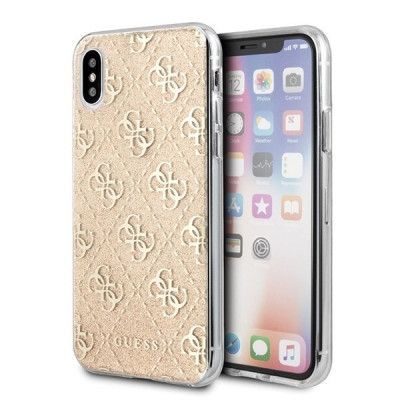 Guess Skal iPhone X / XS Glitter - Guld