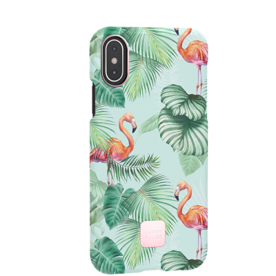 Happy Plugs Slim Case iPhone X/Xs - Pink Flamingos