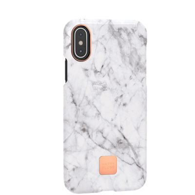 Happy Plugs Slim Case iPhone X/Xs - White Marble