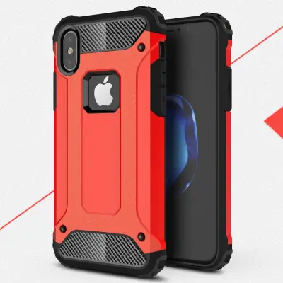 Hybrid Armor Mobilskal till Apple iPhone XS / X - Röd