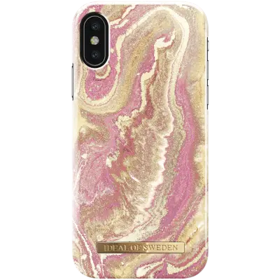 iDeal of Sweden Fashion case iPhone X/XS - Golden Brush Marble