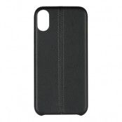 Essentials PU Stripe Cover till iPhone XS / X - Svart