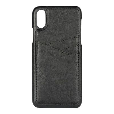 Essentials PU Triple Card Cover till iPhone XS / X - Svart