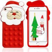 iPhone X/XS Mobilskal Silikon Santa Claus Pop It - Röd