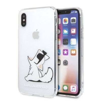 iPhone X/XS Skal Karl Lagerfeld Choupette Transparant