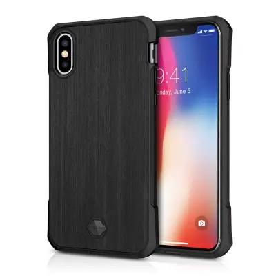 Itskins Atom DLX Skal till iPhone XS / X - Wood Svart