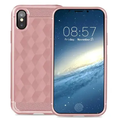 IVSO Geometric Hexagon Skal till iPhone XS / X - Rosa