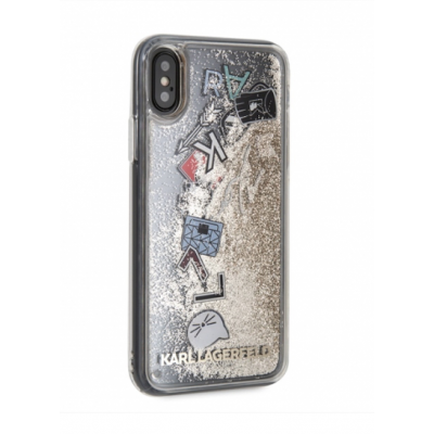 Karl Lagerfeld Iconic Liquid Glitter (iPhone X/Xs) - Guld