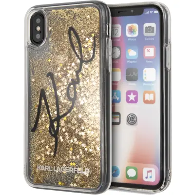 Karl Lagerfeld Signature Liquid Star (iPhone X/Xs) - Guld