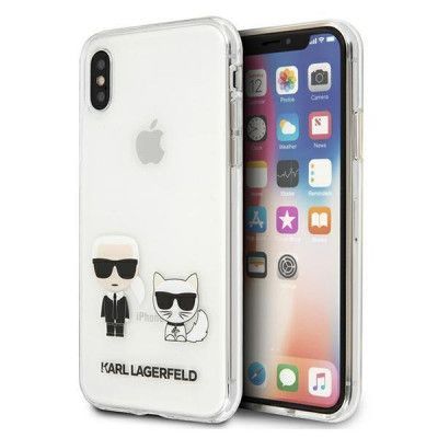 Karl Lagerfeld Skal iPhone X/Xs Karl & Choupette - Transparent