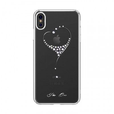 Kingxbar Wish Series skal dekorerad iPhone XS/X Silver