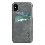 KRUSELL SUNNE 2 CARD COVER IPHONE XS VINTAGE GREY