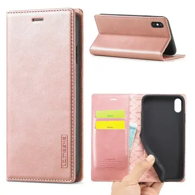 LC.IMEEKE iPhone X/XS Mobilskal KonstLäder - Roséguld