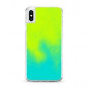 Liquid Neon Sand baksidesskal till iPhone XS/X - Grön