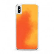 Liquid Neon Sand baksidesskal till iPhone XS/X - Orange