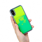 Liquid Neon Sand skal till iPhone X - Grön