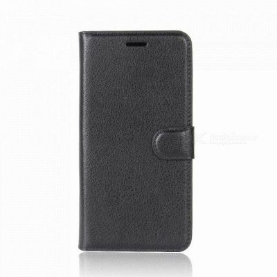 Litchi Plånboksfodral till Apple iPhone X - Svart