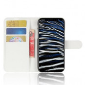 Litchi Plånboksfodral till iPhone XS / X - Vit