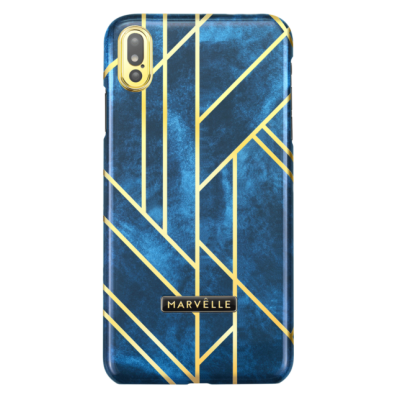 Marvêlle iPhone X/XS Magnetiskt Skal - Velvet Golden Blue