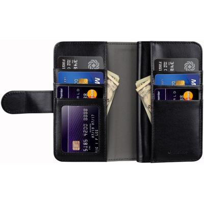 Melkco Plånboksfodral med extra kortplatser iPhone X - Svart