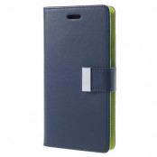 Mercury Rich Diary plånboksfodral till iPhone XS / X - Blå