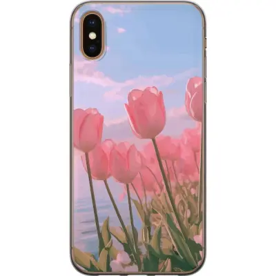 Mobilskal till Apple iPhone XS med Rosa Tulpaner