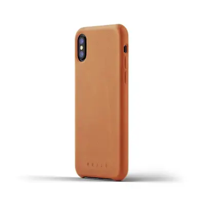 Mujjo Leather Case (iPhone X/Xs) - Brun