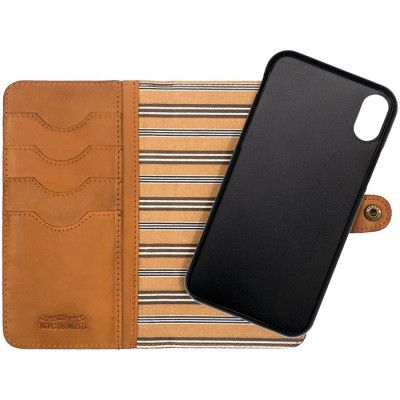 Nic & Mel Andrew Bookcase iPhone X - Cognac
