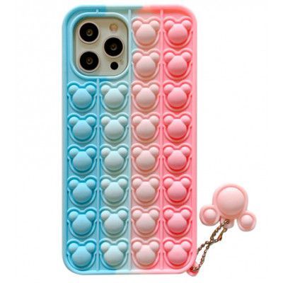 Panda Pop it Fidget Multicolor Skal till iPhone X/XS - Rosa