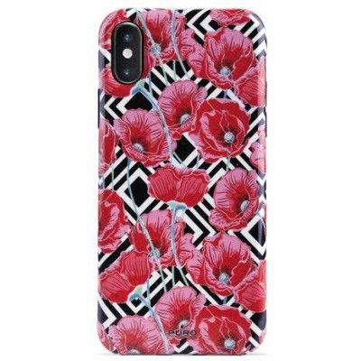 Puro Cover Geo Flowers Red Peonies (iPhone X/Xs)