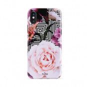 Puro Geo Flowers Cover iPhone X/XS - Pink Peonies