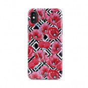 Puro Geo Flowers Cover iPhone X/XS - Red Peonies