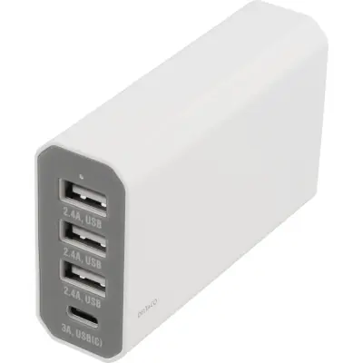 Deltaco Laddstation 3x USB, 1x USB-C