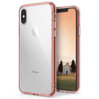 Ringke Fusion Shock Absorption Skal till Apple iPhone X - Rose Gold