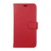 iPhone X/XS Plånboksfodral - Äkta läder - Röd