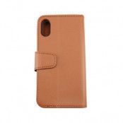 RV iPhone X/XS Plånboksfodral - Hållbar och elegant - Gyllenbrun
