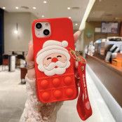 Santa Claus Silicone Skal iPhone X / XS - Röd