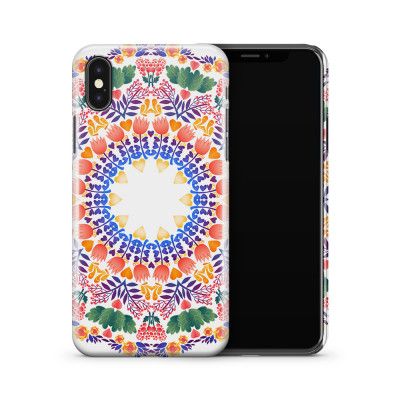 Skal till Apple iPhone X - Blommor Cirkel