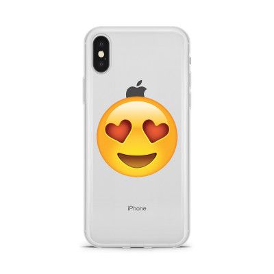 Skal till Apple iPhone X - Emoji Heart Eyes