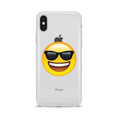Skal till Apple iPhone X - Emoji Sun Glasses