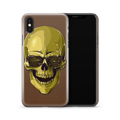 Skal till Apple iPhone X - Hipster Skull Brun