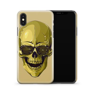 Skal till Apple iPhone X - Hipster Skull Gul