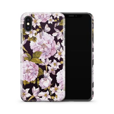 Skal till Apple iPhone X - Hortensia - Svart