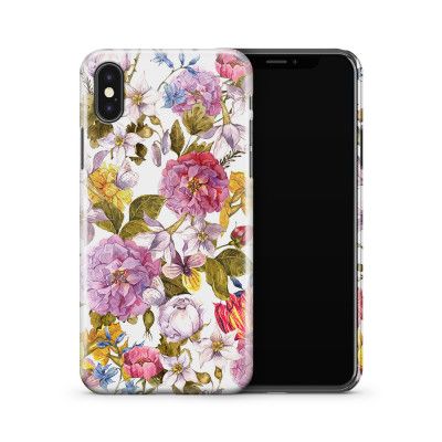 Skal till Apple iPhone X - Hortensia - Vit