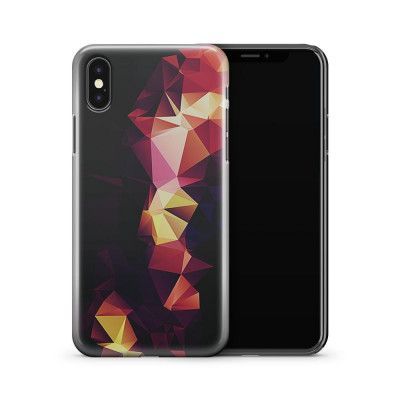 Skal till Apple iPhone X - Marble - Svart/Gul