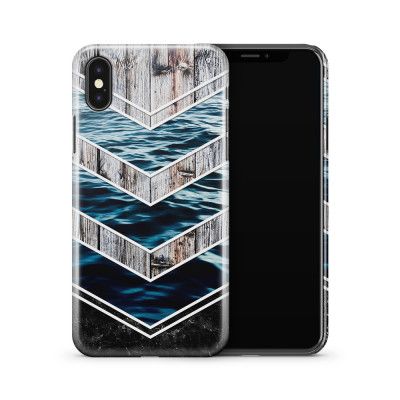 Skal till Apple iPhone X - MarbleWood river-stripes